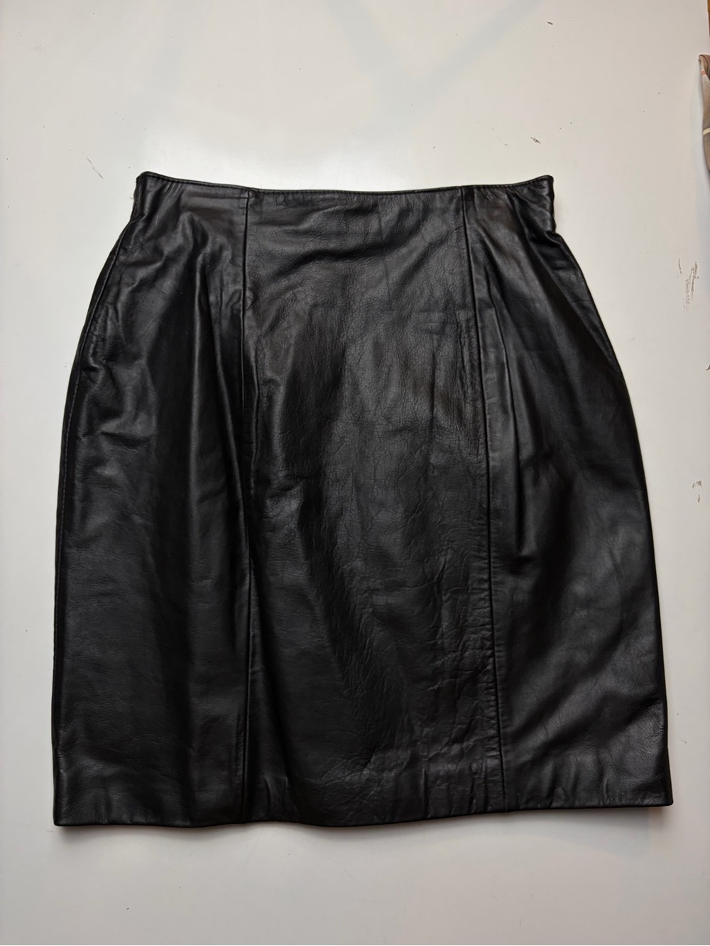 Byrnes & Baker black leather skirt sz S